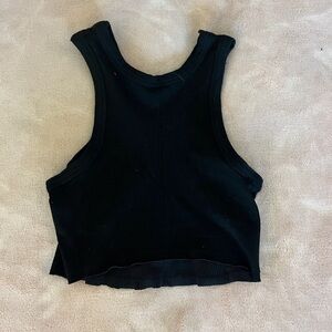 Black Sleeveless Crop Top